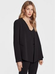 TWINSET Marynarka 231TP2775 Czarny Regular Fit. Czarne marynarki i żakiety Twinset, bez wzorów, z syntetyku, bez ramiączek. Za 639.99 zł.