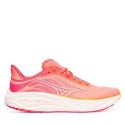 Buty do biegania Mizuno. Czerwone buty do biegania Mizuno, bez wzorów, bez zapięcia, do biegania. Za 489.99 zł.