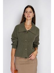 William de Faye Kardigan w kolorze khaki rozmiar: 42. Brązowe swetry William de Faye, bez wzorów, z kaszmiru, klasyczne, bez ramiączek. Za 128.55 zł.