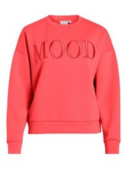 Vila Bluza "Reflect" w kolorze koralowym rozmiar: XL. Czerwone bluzy Vila, xl, bez wzorów, bez kaptura. Za 114.45 zł.