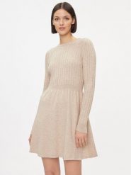ONLY Sukienka dzianinowa 15306551 Beżowy Regular Fit. Brązowe sukienki ONLY, m, bez wzorów, z dzianiny, bez kołnierzyka, bez ramiączek. Za 129.99 zł.