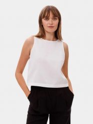 Les Lunes Top "Elodiee" w kolorze białym rozmiar: L. Białe topy Les Lunes, l, bez wzorów, bez kołnierzyka, bez ramiączek. Za 126.99 zł.