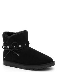 ISLAND BOOT Botki zimowe "Cristen" w kolorze czarnym rozmiar: 38. Czarne botki Island Boot, bez wzorów, z materiału, bez obcasa, bez zapięcia. Za 120.93 zł.