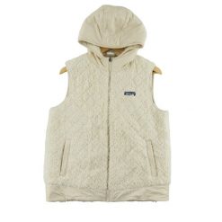 Second life - Kurtka z polaru w kolorze beżowym dla kobiet - Stan dobry. Brązowe kurtki Patagonia, bez wzorów, z polaru, sportowe, bez kaptura. Za 253.76 zł.