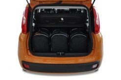 Torby Do Bagażnika Fiat Panda 2012+ 3Szt Kjust. Czarne torby podróżne KJUST, bez wzorów, z kauczuku. Za 711.00 zł.