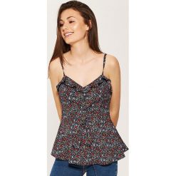Top w kwiaty - Czarny. Topy House. W wyprzedaży za 19.99 zł.