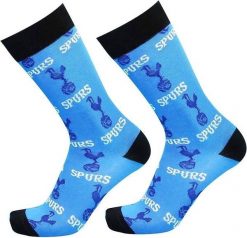 Skarpety Tottenham Hotspur - licencjonowane. Niebieskie skarpetki TOTTENHAM HOTSPUR, bez wzorów, z bawełny. Za 53.99 zł.