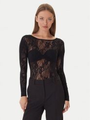 Patrizia Pepe Body 2M4484/J344-K103 Czarny Slim Fit. Czarne body i gorsety Patrizia Pepe, bez wzorów, z syntetyku, bez ramiączek. Za 689.99 zł.