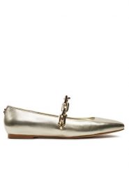 Guess Baleriny Levy FLTBLE LEM02 Złoty. Żółte baleriny Guess, z aplikacjami, ze skóry, bez obcasa, bez zapięcia. Za 379.99 zł.