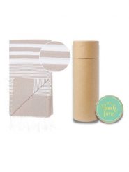 Towel to Go Chusta hammam "Herike" w kolorze beżowym - 180 x 100 cm rozmiar: onesize. Brązowe chusty Towel to Go, bez wzorów, z bawełny. Za 69.99 zł.