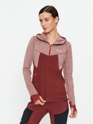 Salewa Bluza Puez Hybrid Pl 27389 Bordowy Regular Fit. Czerwone bluzy bez kaptura Salewa, bez wzorów, z syntetyku, bez kaptura. Za 259.99 zł.
