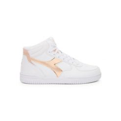 Trampki damskie DIADORA RAPTOR MID MIRROR WN. Białe trampki Diadora, bez wzorów, bez zapięcia. Za 129.99 zł.