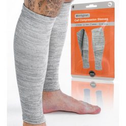Rękawy uciskowe na łydki na ból piszczeli (para, XXL). Brązowe skarpetki sportowe AZENGEAR, bez wzorów, do biegania. Za 64.99 zł.