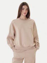 Guess Bluza V6RQ96 KCX22 Beżowy Regular Fit. Brązowe bluzy Guess, xl, z aplikacjami, z syntetyku, bez kaptura. Za 439.99 zł.