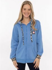Zwillingsherz Bluza "Wild Heart" w kolorze niebieskim rozmiar: S/M. Niebieskie bluzy Zwillingsherz, m, bez wzorów, bez ramiączek, bez kaptura. Za 179.22 zł.