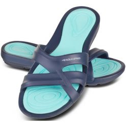 Klapki basenowe damskie PANAMA. Zielone klapki Aqua-Speed, bez wzorów, sportowe, bez obcasa, bez zapięcia. Za 69.99 zł.