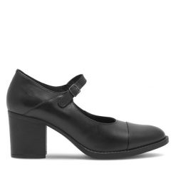 Półbuty Lasocki. Czarne półbuty wsuwane Lasocki, bez wzorów, bez obcasa, na obcasie. Za 199.99 zł.