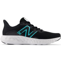 Buty do biegania New Balance W411CM3 czarne. Czarne buty do biegania bez wzorów, z syntetyku, bez zapięcia, do biegania. Za 397.59 zł.