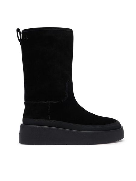 Calvin Klein Śniegowce Flatform Mid Boot Suede Wl HW0HW03181 Czarny. Czarne śniegowce Calvin Klein, bez wzorów, ze skóry, bez zapięcia. Za 749.99 zł.