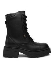 Liu Jo Botki Annika 02 4F4749 P0102 Czarny. Czarne botki Liu Jo, bez wzorów, ze skóry, bez obcasa, na słupku, bez zapięcia. Za 529.99 zł.