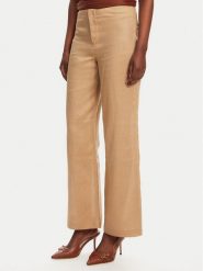 BARDOT Spodnie materiałowe Balia Hipster 59854PB Beżowy Regular Fit. Brązowe spodnie materiałowe Bardot, bez wzorów, ze lnu. Za 419.99 zł.