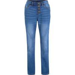 Dżinsy BOYFRIEND ze stretchem, z wygodnym paskiem w talii bonprix niebieski "stone”. Jeansy marki bonprix. Za 129.99 zł.