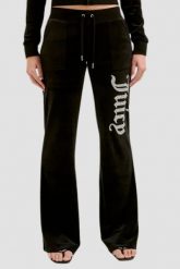 JUICY COUTURE Czarne damskie spodnie dresowe Layla Caviar Trackpant. Czarne spodnie dresowe Juicy Couture, bez wzorów, z dresówki. W wyprzedaży za 341.99 zł.