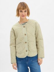 Marie Lund Damska kurtka pikowana Kobiety zielony jednolity, 44. Zielone kurtki Marie Lund, bez wzorów, z syntetyku, eleganckie, bez kaptura. Za 199.95 zł.