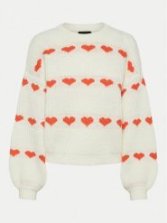 Pieces Sweter Nove 17152014 Écru Regular Fit. Swetry Pieces, l, bez wzorów, z syntetyku, bez ramiączek. Za 99.99 zł.