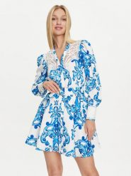 Marciano Guess Sukienka koszulowa Micol 4GGK24 9708Z Kolorowy Regular Fit. Sukienki Marciano Guess, z aplikacjami, ze lnu, bez kołnierzyka, bez ramiączek, koszulowe. Za 779.99 zł.