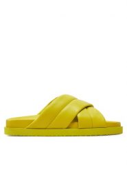 HÖGL Klapki Tessa 7-100820 Zielony. Zielone klapki Högl, bez wzorów, ze skóry, bez obcasa, bez zapięcia. Za 649.99 zł.