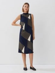 Someday Sukienka w kolorze czarno-szaro-białym rozmiar: 36. Białe sukienki someday., bez wzorów, z wiskozy, bez kołnierzyka, bez ramiączek, midi. Za 193.45 zł.