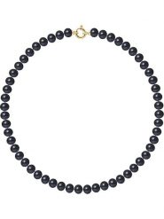Pearline Naszyjnik perłowy "Prestige" w kolorze tahiti - dł. 42 cm rozmiar: onesize. Czarne naszyjniki Pearline, z materiału, z perłą, złote. Za 1,391.99 zł.