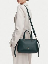 Beverly Hills Polo Club Torebka EO-BHPC-C-025-10 Zielony ciemny. Zielone torebki klasyczne Beverly Hills Polo Club, bez wzorów, ze skóry, bez dodatków. Za 249.99 zł.