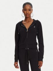 Juicy Couture Bluza Ola JCWAS125310 Czarny Slim Fit. Czarne bluzy Juicy Couture, s, bez wzorów, z bawełny, bez kaptura. Za 299.99 zł.