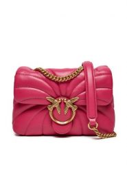 PINKO Torebka Love Puff Mini Cl AI 24-25 PLTT 100039 A1EX Różowy. Czerwone kopertówki Pinko, bez wzorów, ze skóry, wizytowe, bez dodatków. Za 1,389.00 zł.
