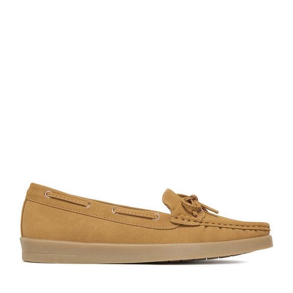 Mokasyny JENNY. Brązowe mokasyny Jenny, bez wzorów. Za 129.99 zł.
