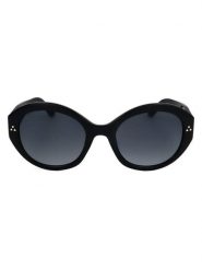 Guess Damskie okulary przeciwsłoneczne w kolorze czarno-granatowym rozmiar: 54. Czarne okulary przeciwsłoneczne Guess, z aplikacjami, z tworzywa sztucznego, szklane. Za 174.95 zł.