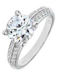 Revoni Złoty pierścionek z cyrkoniami rozmiar: 53. Szare pierścionki Revoni, z cyrkonią, złote. Za 2,949.99 zł.