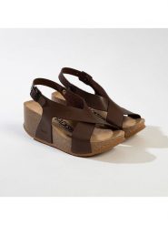 BACKSUN Sandały "Melbourne" w kolorze brązowym na koturnie rozmiar: 41. Brązowe sandały Backsun, bez wzorów, z otwartym noskiem, bez obcasa, na koturnie, bez zapięcia. Za 130.99 zł.