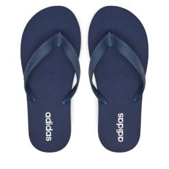 Japonki adidas. Niebieskie japonki adidas, bez wzorów, sportowe. Za 49.99 zł.