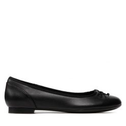 Baleriny Clarks. Czarne baleriny Clarks, bez wzorów, bez obcasa, bez zapięcia. Za 219.99 zł.
