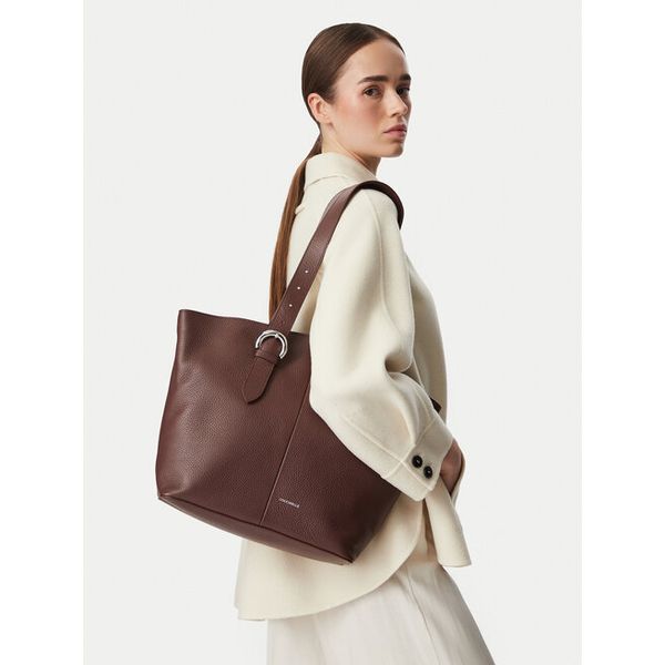 Torebka Coccinelle. Czerwone shopper bag Coccinelle, bez wzorów, bez dodatków. Za 1,549.00 zł.