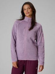 4F Polar ze stójką regular damski - fioletowy XS. Fioletowe bluzy z polaru 4f, m, bez wzorów, z dzianiny, trekkingowe. Za 199.99 zł.