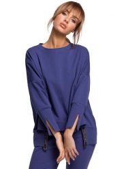Made of emotion Bluza w kolorze niebieskim rozmiar: XXL/3XL. Niebieskie bluzy Made Of Emotion, xl, bez wzorów, bez ramiączek, bez kaptura. Za 191.07 zł.