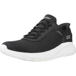 Buty do chodzenia damskie Skechers Bobs Squad Chaos. Czarne buty treningowe Skechers, bez wzorów, z dzianiny, bez zapięcia, trekkingowe. Za 339.25 zł.