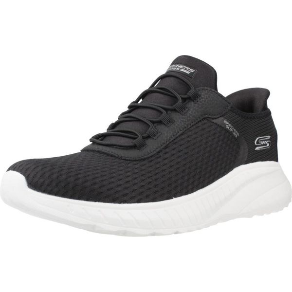 Buty do chodzenia damskie Skechers Bobs Squad Chaos. Czarne buty treningowe Skechers, bez wzorów, z dzianiny, bez zapięcia, trekkingowe. Za 356.00 zł.
