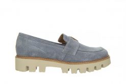 Mokasyny Bayla-159 4535 058-P Niebieski Welur 159115, Skóra naturalna - 37. Niebieskie mokasyny Bayla, bez wzorów, ze skóry. W wyprzedaży za 224.10 zł.