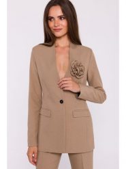 Stylove Blezer w kolorze beżowym rozmiar: M. Brązowe bluzy bez kaptura Stylove, m, z aplikacjami, bez kaptura. Za 268.49 zł.