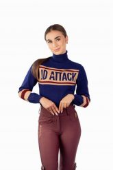 Golf jeździecki damski JD Attack Zenya. Czerwone swetry JD ATTACK, l, bez wzorów, z dzianiny, eleganckie, bez ramiączek. Za 239.00 zł.